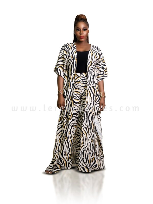 White Calm Tiger 2 piece Set